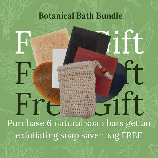 Wellness Wonders Soap Bar Sampler Pack w/ exfoliating mesh soap saver bag