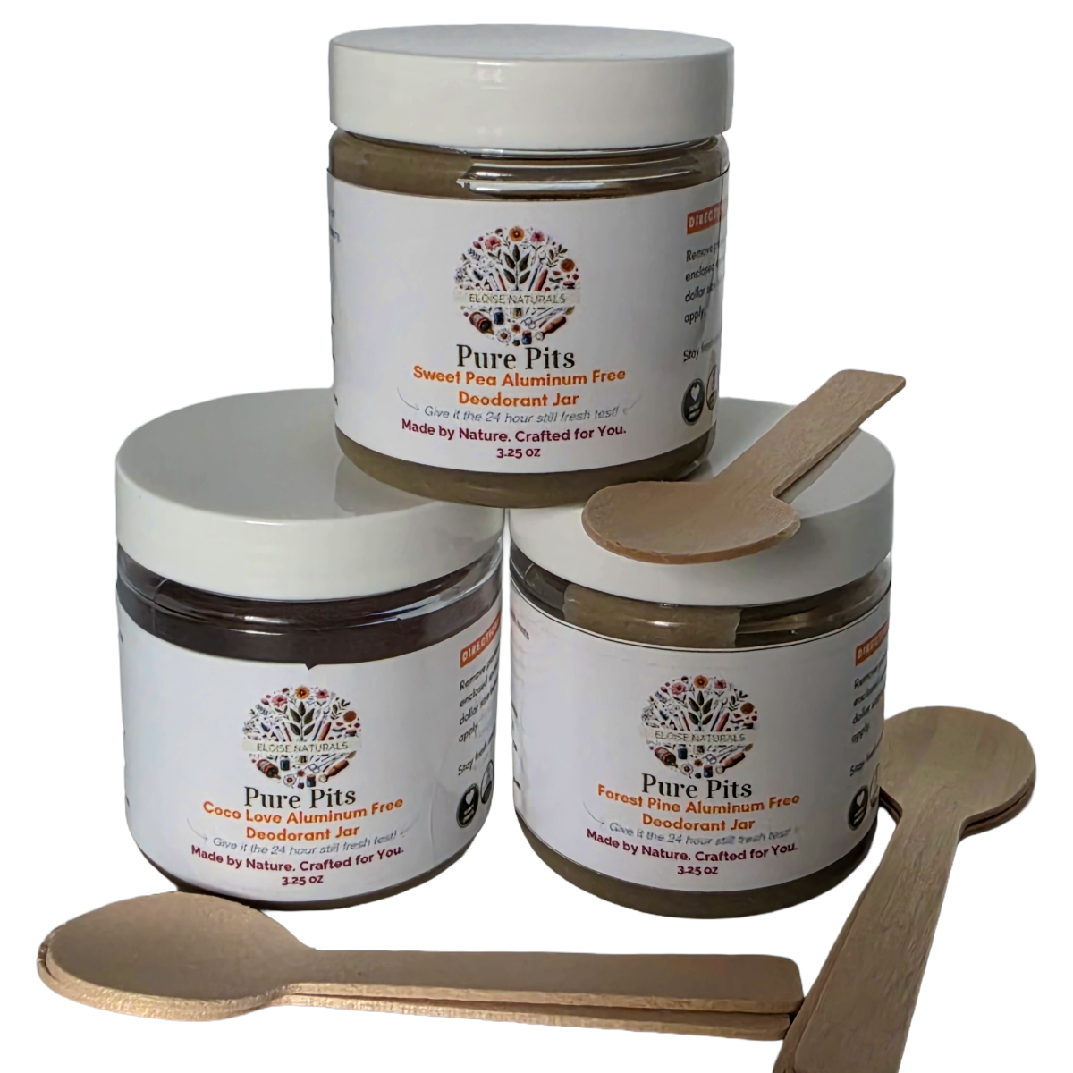 Pure Pits "Coco Love" Aluminum Free Odor Relief Jar