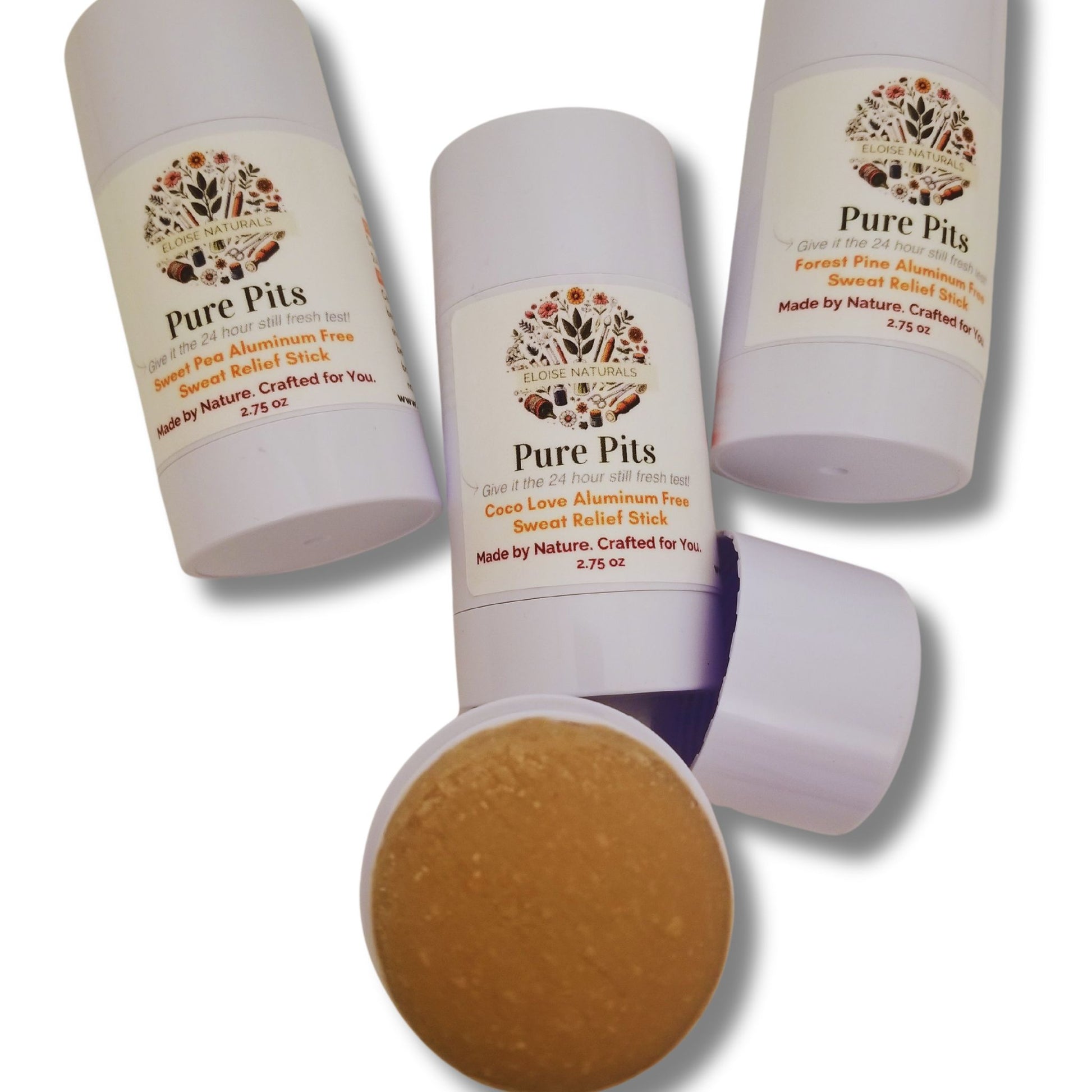Pure Pits "Sweet Pea" Aluminum Free Sweat Relief Stick